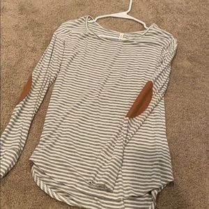 My Beloved Striped Elbow Patch Shirt